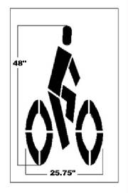 48" Bike Symbol Stencil