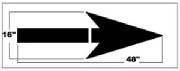 4' Federal Style Straight Arrow Stencil