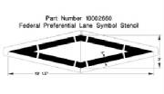 Federal Preferential Lane Stencil