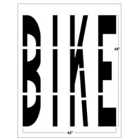 48" Federal Style BIKE Lane Stencil