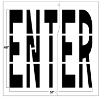 48" Federal Style ENTER Stencil