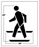 48" Pedestrian Crossing Stencil 