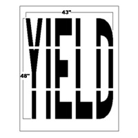 48" Federal Style YIELD Stencil