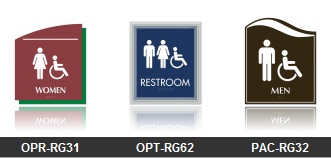 ADA Restroom Signs - Many styles and colors 