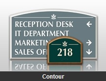 Many styles of ADA compliant business signs.