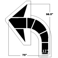 Federal Curve Arrow Stencil